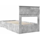 Krevetna konstrukcija s ladicama Betonski sivi 90 x 200 cm | shoptok.hr