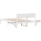 vidaXL Posteljni okvir z nočnimi omaricami Bela 120 x 190 cm | Shoptok.si