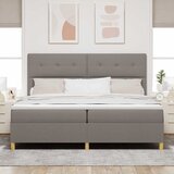  s opruga kutije Sivo-smeđa 200 x 200 cm tkanina | shoptok.hr