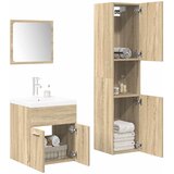  4-dijelni set kupaonskog namještaja boja hrasta sonome drveni Smeđa 41 x 38.5 x 46 cm | shoptok.hr