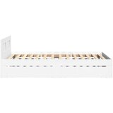 vidaXL Okvir za krevet s uzglavljem bijeli 100 x 200 cm drveni | shoptok.hr