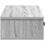 vidaXL Stenska polica s predali siva sonoma 100x37,5x19 cm inž. les | Shoptok.si