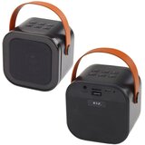  Karaoke set z zvočnikom, dvema mikrofonoma, LED lučkami, črne barve | Shoptok.si