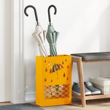 vidaXL Stalak za kišobrane Žuta boja Čelik Srednji Dekorativni umetci | shoptok.hr
