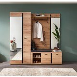 Linea Natura garderobna omara masivno barve hrasta, barve jesena | Shoptok.si