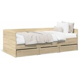  Dnevni krevet s ladicama bez madraca boja hrasta 90x190 cm | shoptok.hr