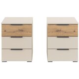 Premium Living Set Nočnih Omaric Ellmau, Barva Šampanjca, 2 Kos | Shoptok.si