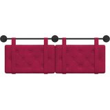  Držeće uzglavlje Zidne Vinska crvena 130 x 55 x 5 cm Baršun - boja crnog vina 120 cm bez LED | shoptok.hr