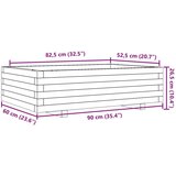 vidaXL Vrtna sadilica 90 x 60 x 26,5 cm od impregnirane borovine | shoptok.hr