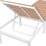  Ležaljka za sunčanje od aluminija i WPC-a smeđa | Eponuda.com