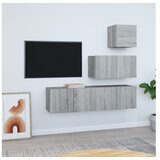  4-dijelni set TV ormarića sivog sonome konstruirano drvo | shoptok.hr