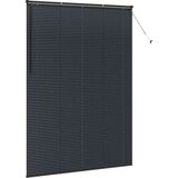 vidaXL Okenska roleta z zavesami Drugo Črna 155 x 220 cm Aluminij | Shoptok.si