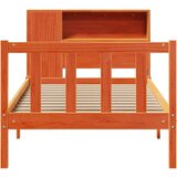 vidaXL Krevet s regalom za knjige bez madraca 75 x 190 cm od borovine | shoptok.hr