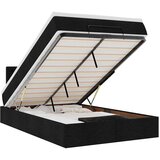  Otomanski okvir kreveta s madracem crni 120x200cm od tkanine | shoptok.hr