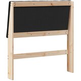  Tapecirani uzglavlje Crna 90 cm Čvrsto borovo drvo Slike