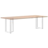  Noge za jedilno mizo v obliki črke T, 2 kosa, bele barve, 60x35x(72-73) cm, jeklo, (22123831) | Shoptok.si