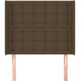  Uzglavlje s ušima tamnosmeđe 103x16x118/128 cm od tkanine | Eponuda.ba
