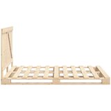  Okvir za krevet s uzglavljem 140x200 cm od masivne borovine | shoptok.hr