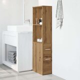 vidaXL Uski kupaonski ormar s kotačima boja hrasta konstruirano drvo | shoptok.hr