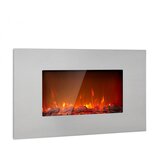 Klarstein lausanne luxe, električni kamin, 2000 w, 2 nastavitvi temperature, 90 cm, nerjaveče jeklo | Shoptok.si