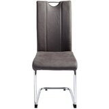 Time nihajni stol, kovina, tekstil barve kroma, temno siva | Shoptok.si
