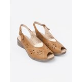 Shelvt Caramel openwork wedge sandals | ePonuda.com