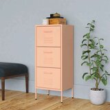 vidaXL Omara za shranjevanje roza 42,5x35x101,5 cm jeklo | Shoptok.si