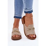 Inblu Ladies Suede Slides Beige | Shoptok.si