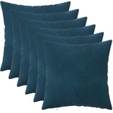  Presvlaka za jastuk 6 pcs HEERLEN Plava 50 x 50 cm Baršun | shoptok.hr