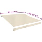 Platno za tendu krem 6 x 3 m (okvir nije uključen) | Eponuda.ba