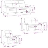  Set sofe 3 pcs Vinska crvena Tkanina - boja crnog vina 1-sjedalna + 2-sjedalna (120 cm) + 3-sjedalna | shoptok.hr