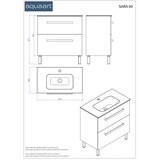 AQUAART kupaonski ormarić sara 80 donji bijeli sjaj | shoptok.hr