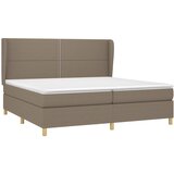  Krevet s oprugama i madracem smeđesivi 200x200 cm od tkanine | shoptok.hr