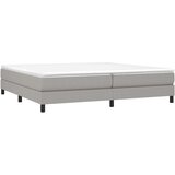  Box spring postelja z vzmetnico svetlo siva 200x200 cm blago, (20724073) | Shoptok.si