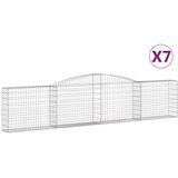  Lučne gabionske košare 7 kom 400x30x80/100 cm pocinčano željezo | shoptok.hr