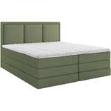 MID.YOU POSTELJA BOXSPRING 200 cm x 220 cm , les, tekstil, leseni material zelena | Shoptok.si