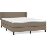  Krevet s oprugama i madracem smeđesivi 140 x 190 cm od tkanine | shoptok.hr
