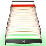  Dječji krevet u obliku trkaćeg automobila LED 90x200 cm crveni | Eponuda.com