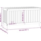  Vrtna kutija za pohranu boja meda 115x49x60 cm od borovine | shoptok.hr