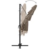  Vrtni suncobran s 4 razine i stupom 250 x 250 cm smeđesivi | Eponuda.com