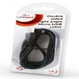 Gembird CCB-USB2-AMMDM90-6 dvostranski pravokotni kabel microUSB 1,8 m črn, (5000136462) | Shoptok.si