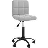 vidaXL Okretna uredska stolica svjetlosiva baršunasta | shoptok.hr