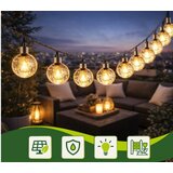  Solarna LED svetlobna veriga 7 m | 50 LED kroglic | IP44/IP65 zaščita | 8 svetlobnih načinov | topla bela zunanja dekoracija Cene