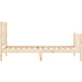  Okvir za krevet s uzglavljem 100x200 cm od masivnog drva | shoptok.hr