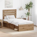  Okvir za krevet Umjetnička hrastovina 75 x 190 cm | shoptok.hr