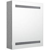  LED kupaonski ormarić s ogledalom siva boja betona 50x14x60 cm | shoptok.hr