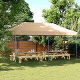 Šator za svadbe - šator za zabave Bež 292 x 580 x 315 cm Oxford tkanina - Bež Bez bočnog zida Da | shoptok.hr