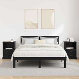 vidaXL Nočna omarica 2 pcs Črni hrast 43 x 36 x 60 cm Konstruiran les | Shoptok.si