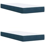  s oprugama i madracem plavi 200x200 cm baršunasti | shoptok.hr