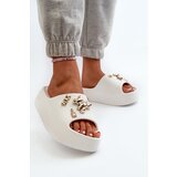 Boto Women's Lightweight Foam Sandals With Decorations White Orchia | Shoptok.si